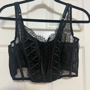 Victoria's Secret Black Lace Bustier